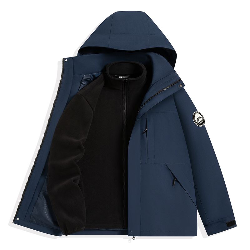 Conjunto de chaqueta de dos piezas para pareja, confeccionado en tejido 75D de alta resistencia, cortavientos e impermeable (modelo 2025)._voghion.com