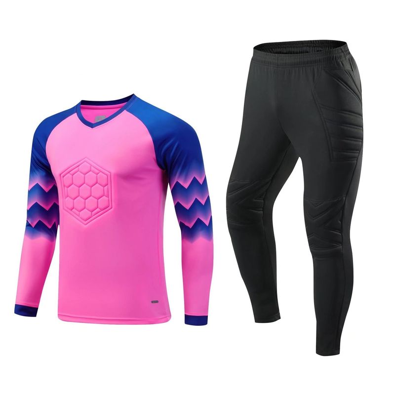 Football Men's And Women's Adult Long Sleeved Sponge Pad, Goalkeeper Suit, Full Set Of Training Team Uniform, Dragon's_voghion.com