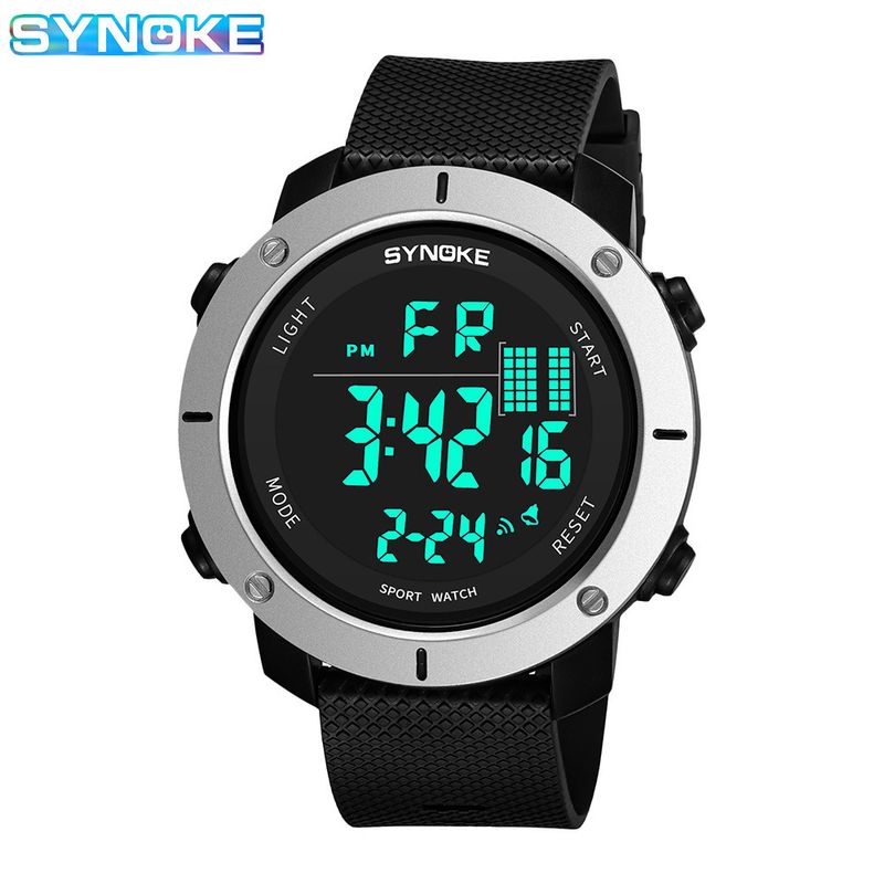 Shinuo Ke New Outdoor Multi-Functional Student Large Dial Men's Sports Electronic Watch Waterproof_voghion.com