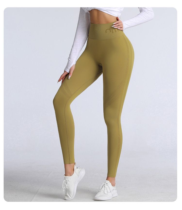 Cro-Border Fitne No Embarrament Line Yoga Set High Wait Hip Lift Running Spring And Autumn Sport Tight Long_voghion.com