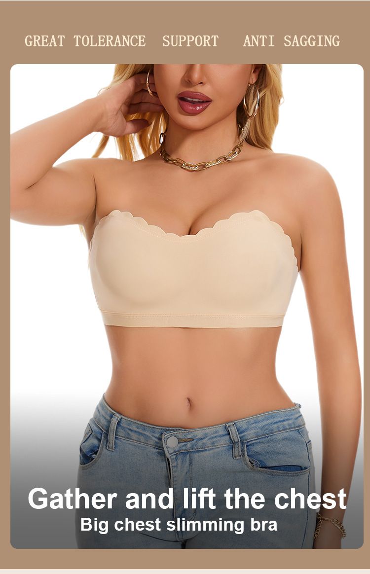 Sous-vêtements et vêtements de nuit Soutien-gorge sans bretelles antidérapant pour femme avec boucles dans le dos_voghion.com