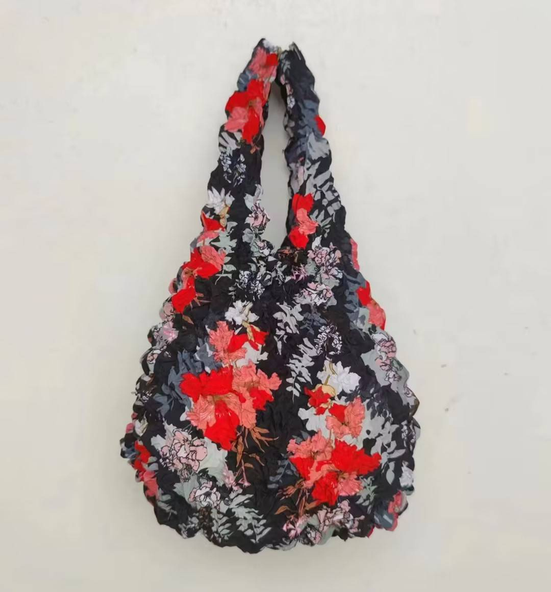 Personalità Borsa magica Borsa telescopica Borsa plissettata Donna Marea Ins Rete Rossa Esplosione Modelli Grande Capacità Multiuso Bolla_voghion.com