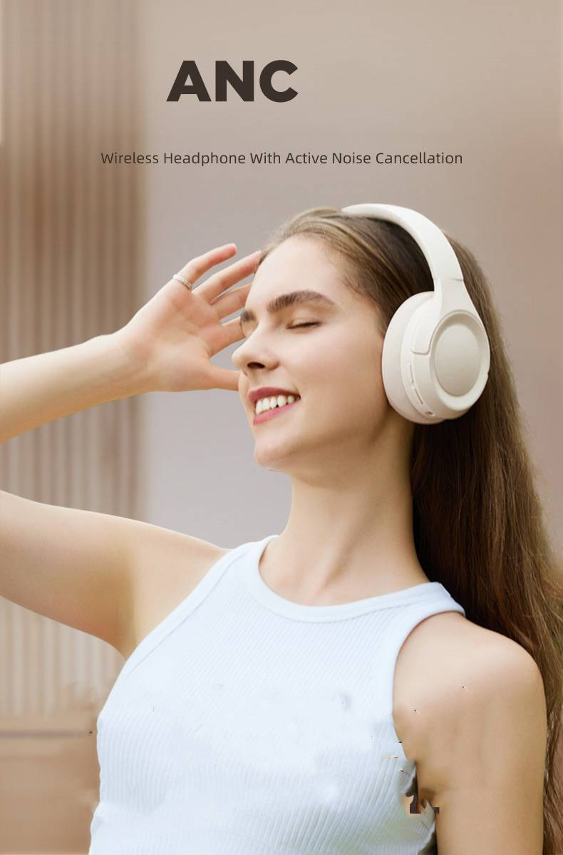 Neues ANC-Headset mit aktiver Geräuschunterdrückung, Bluetooth-Kopfhörer, lange Lebensdauer, einfach zusammenklappbares kabelloses Bluetooth-Headset_voghion.com