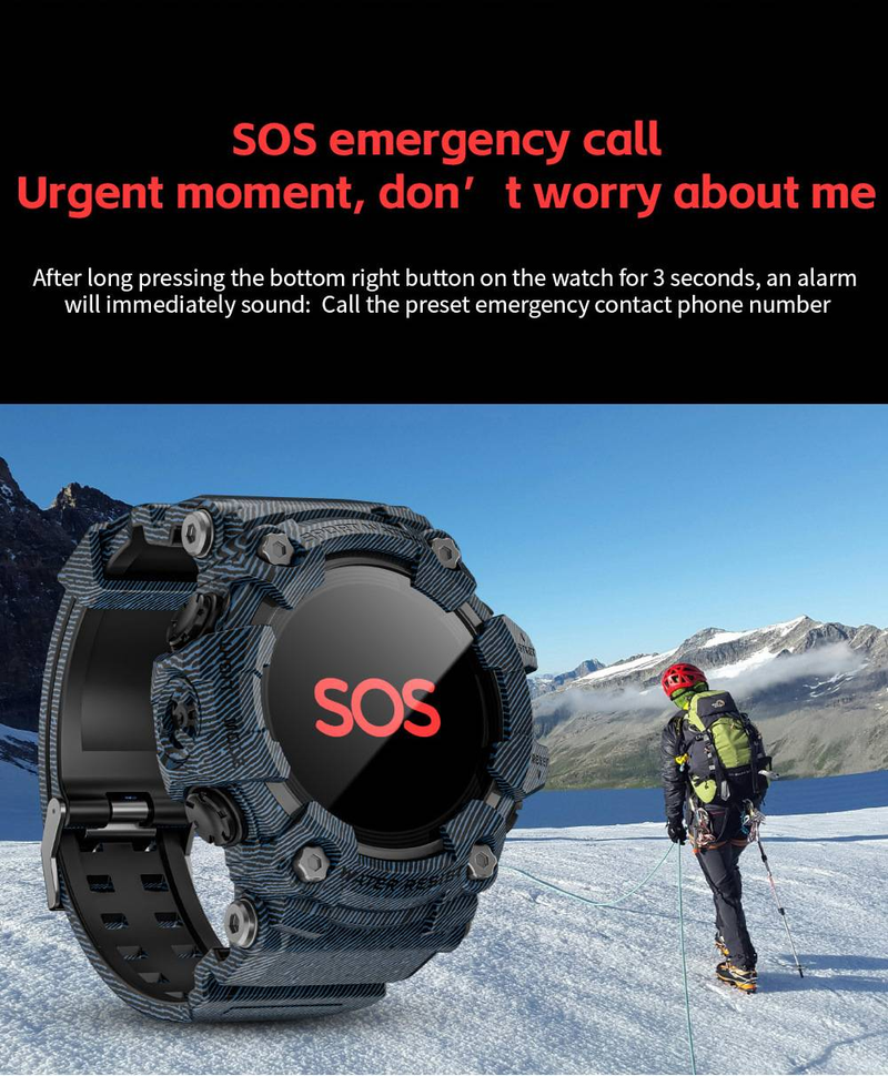 Smartwatch per sport all'aria aperta con chiamate Bluetooth, bussola e torcia_voghion.com