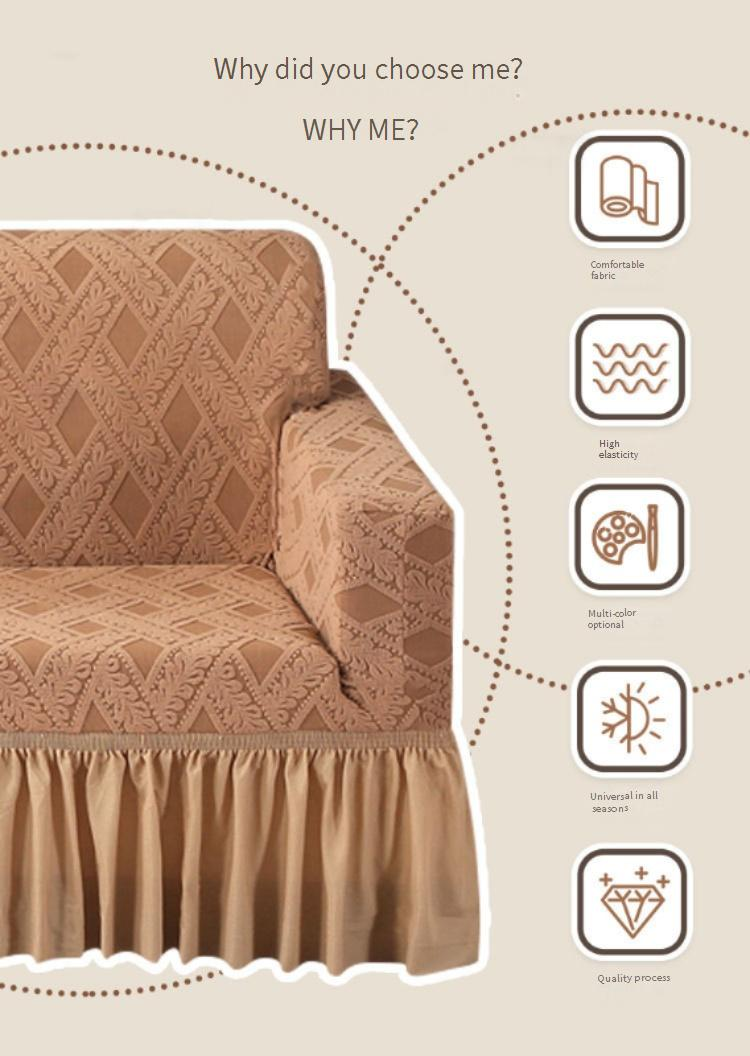 Copridivano universale Four Seasons con gonna in rattan ispessita, copridivano universale elastico antiscivolo per tre persone, copertura completa_voghion.com