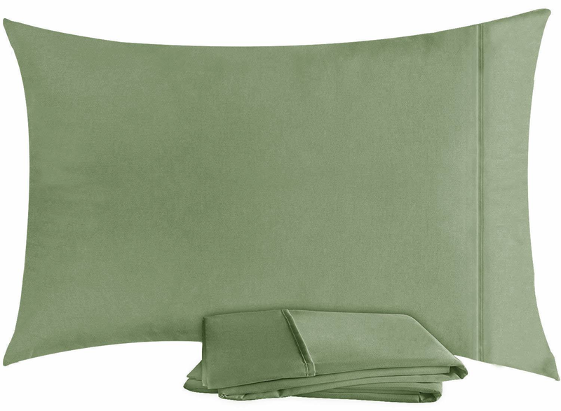 Hochwertiges, einfarbiges und bedrucktes Kissenbezug-Set – weich, 100 % Polyester, hypoallergen und knitterfrei (50 x 76 cm, 8 modische Farben)_voghion.com