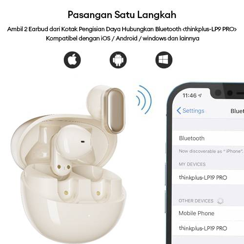 Original Lenovo LP19 PRO Drahtlose Kopfhörer Panorama Stereo Bluetooth Kopfhörer Lange Standby Gaming Headset Sport Ohrhörer Neue_voghion.com