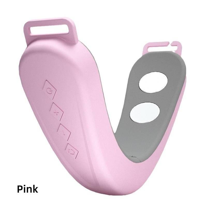 Professionelles EMS-Mikrostrom-Gesichtsmassagegerät für V-Lift und Abnehmen – Tragbares, intelligentes Schönheitsgerät mit wiederaufladbarem Akku (Weiß/Pink)_voghion.com