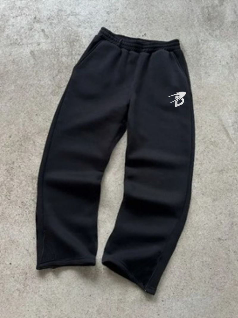 Men's Embroidered Hoodie & Jogger Set - Streetwear Two-Piece With 3D Patch Design, Comfort Winter Outfit_voghion.com