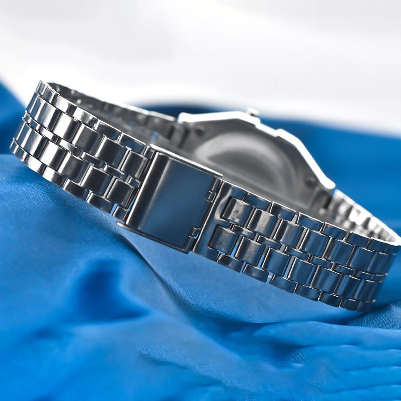 Stalen band horloge Dameshorloge Heren zakelijk horloge Multifunctioneel Led digitaal sporthorloge Elektronische klok_voghion.com