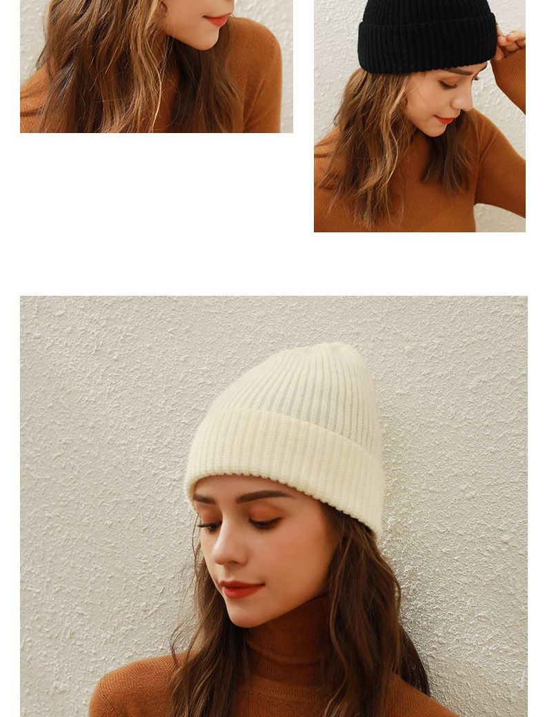 Unisex Solid Color Knitted Hat for Children Autumn and Winter New Korean Knitted Hat for Students All-match Dome Wool Hat Cold Hat Trendy_voghion.com