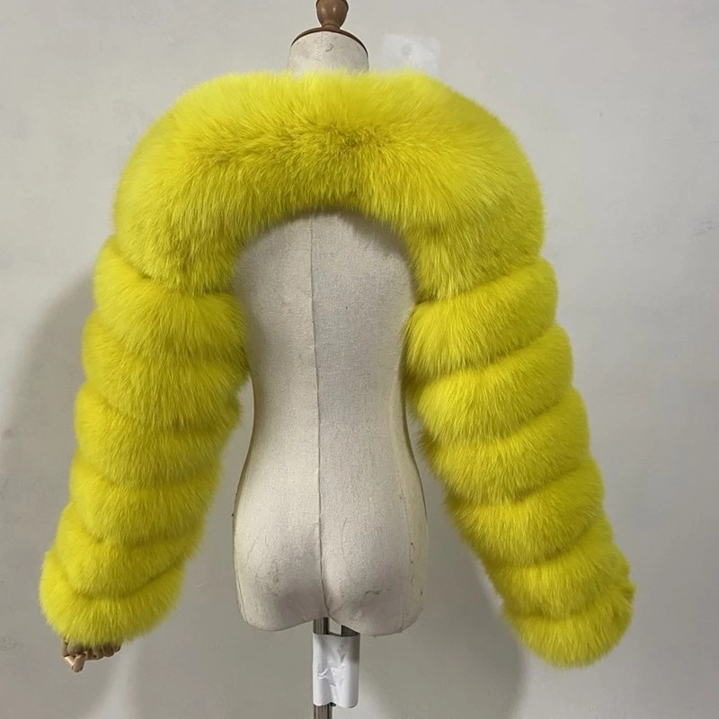 Cappotto in pelliccia da donna Pelliccia di volpe moda pelliccia sintetica cappotto autunno-inverno_voghion.com