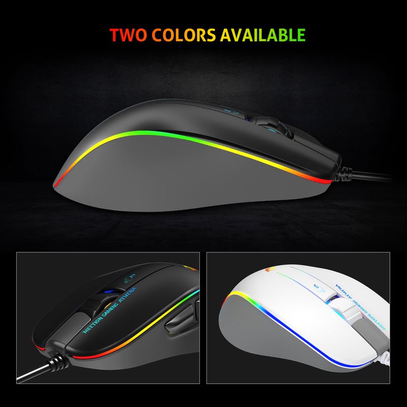 MEETION MT-GM23 Stile Professionale Illuminazione Gaming Mouse DPI Regolabile Cablato 12800 RGB Usb Ottico Del Computer Portatile Pc Computer_voghion.com