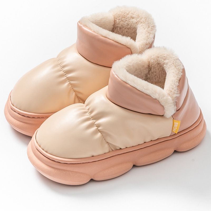 Mercury To Wear Outside In Winter, With A Padded Heel Indoor Warmth And Waterproof Thick Soles. Cotton Slippers For_voghion.com