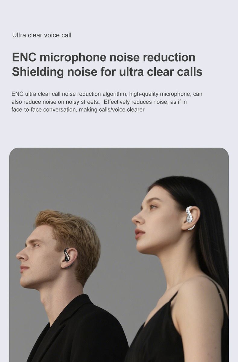 AI Bluetooth Headset Open Half-in-ear, Ear-hanging OWS Sports AI Intelligent Simultaneous Translation_voghion.com