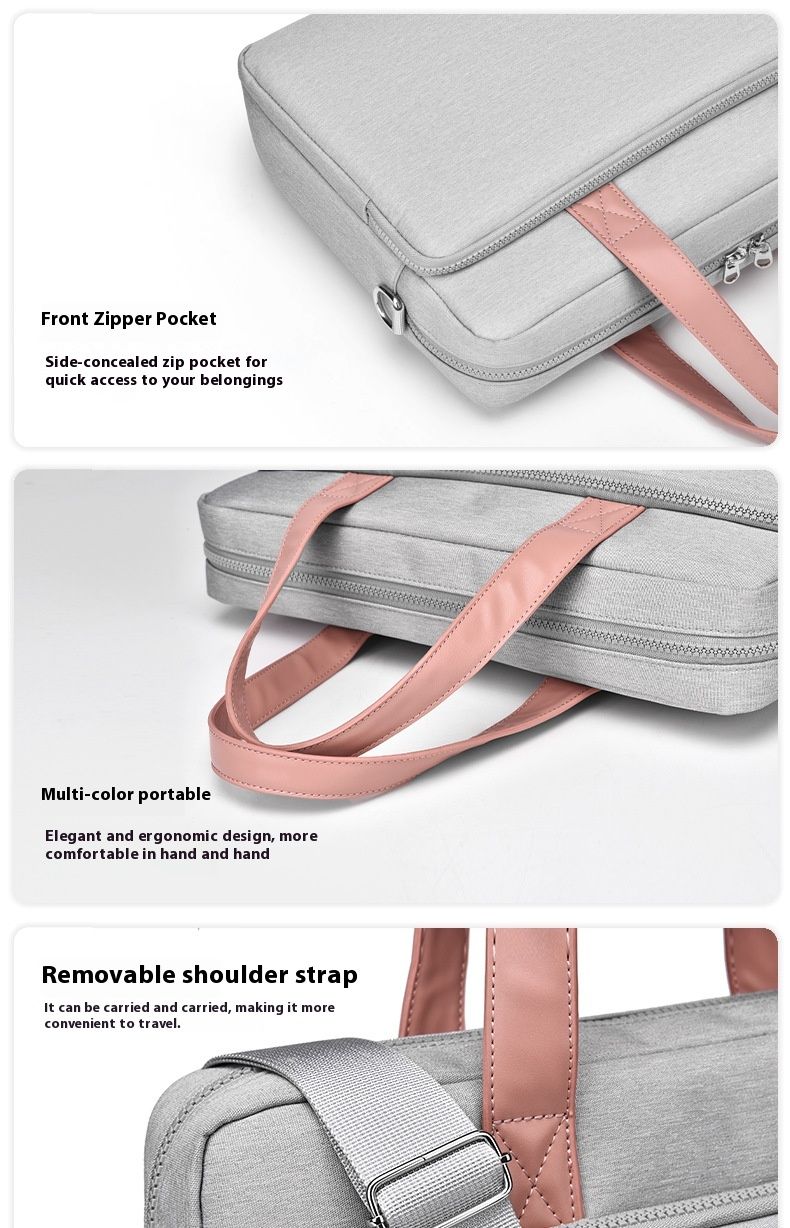 Fashionable And Minimalist Laptop Bag With Full Airbags Trendy Men's And Women's Handbag Suitable For Various Computers_voghion.com
