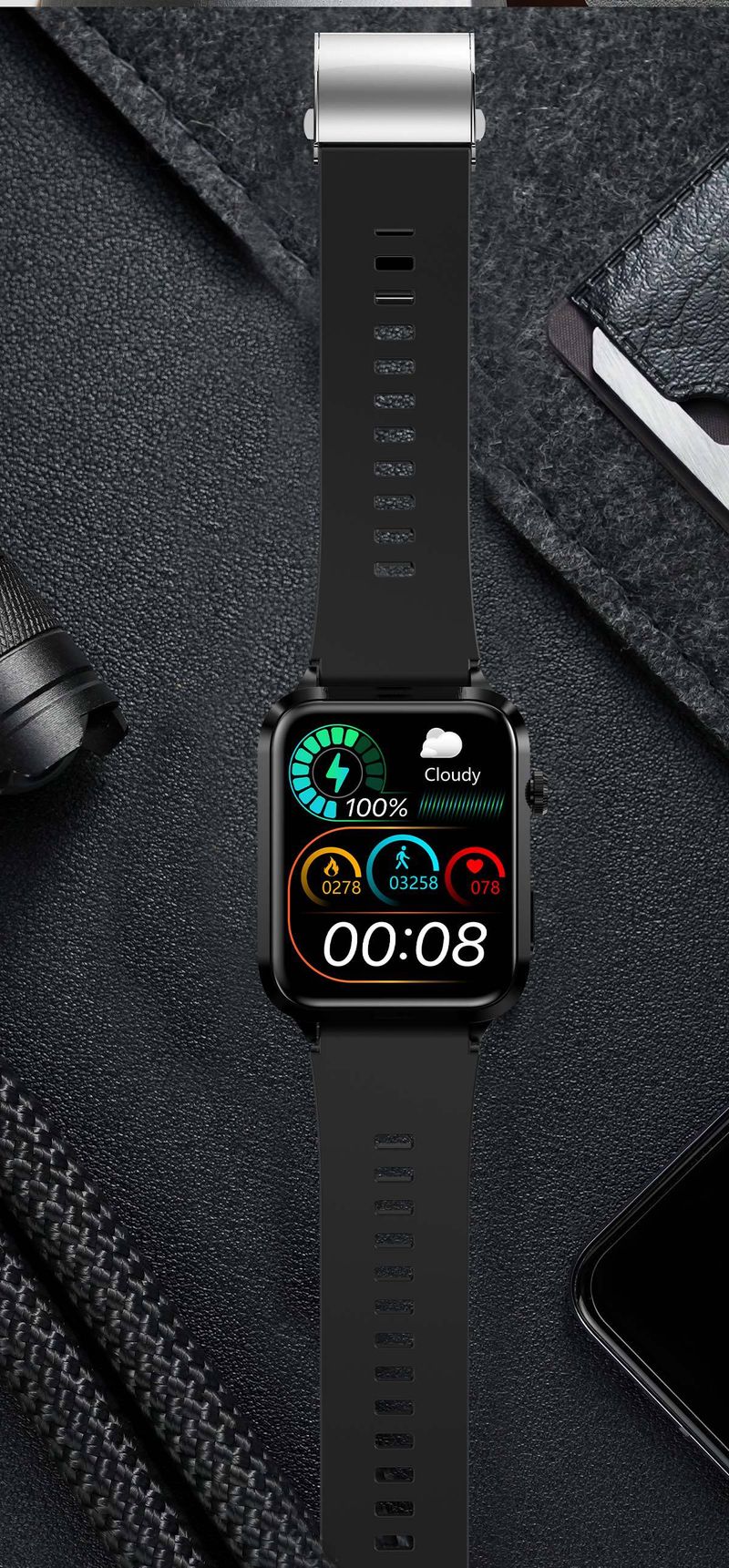 Nowy smartwatch S11 z pulsometrem i pompką powietrza do precyzyjnego monitorowania ciśnienia, EKG głosowego, elektrokardiogramu i pomiaru ciśnienia krwi_voghion.com