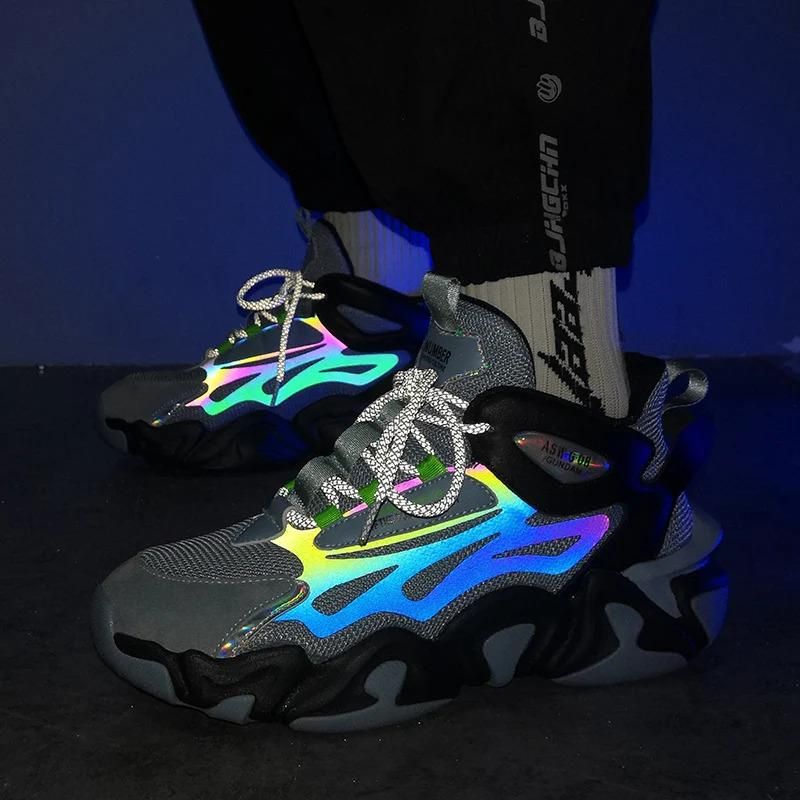 Sportschuhe Herren Free Custom Man Fashion Sports Sneakers Dicke Sohle Chunky Luminous Laufschuhe für Herren Runner_voghion.com