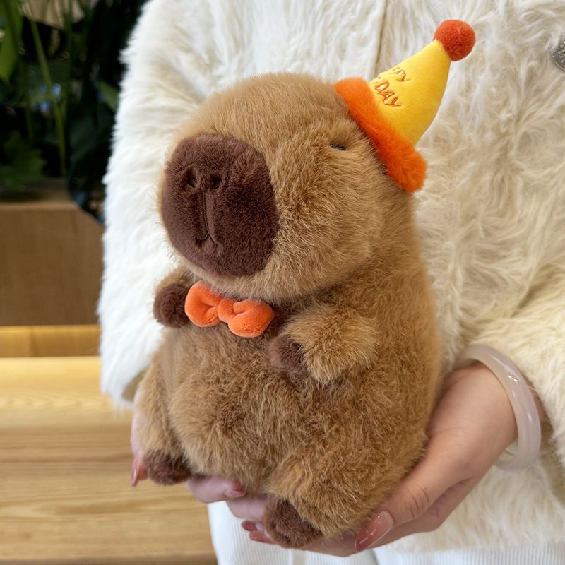 Toy Stuffed Plush Capybara Animal Doll Pillow Birthday Gift White 12cm Cute Short Plush Soft_voghion.com