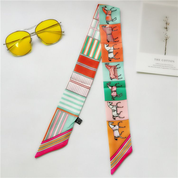 Summer New Product Simulation Silk Mom Gift Women's Binding Bag Small Scarf Ribbon_voghion.com