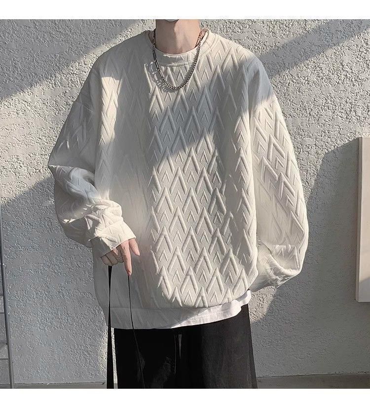 Men's Clothing 2024 New Heavy Design Sweatshirt For Boys, Spring Trendy Brand, Cool And Street Class, Round Neck, Bottoming Shirt, Oversize Jacket_voghion.com