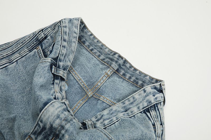 Vêtements pour hommes Jeans de travail multi-poches Jeans amples droits à jambes larges Pantalons de nettoyage décontractés pour couples Hip Hop_voghion.com