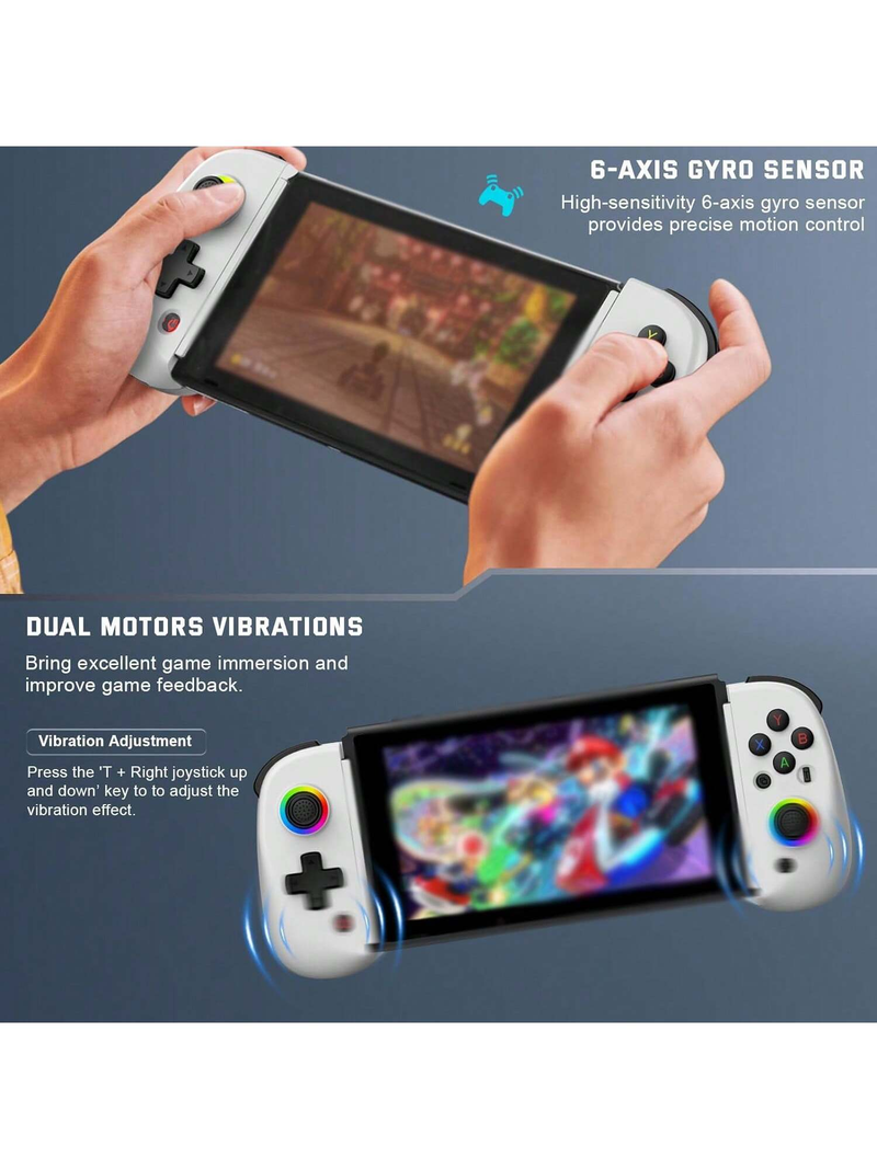 Byteuni Wireless Controller for iPad/iPhone/Android(129-252mm), Support Xbox Cloud/PS Remote Play with Hall Effects Joysticks for Switch/PS4_voghion.com