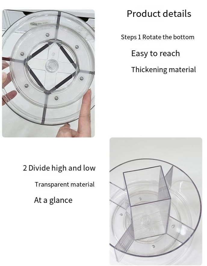 Cosmetic Storage Box Desktop Dressing Table Eye Shadow Lipstick Makeup Brush Storage Tube Transparent Compartment Rotating Rack_voghion.com
