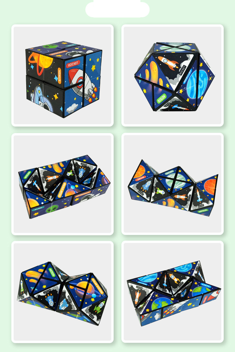 Cubo Mágico Magnético 3D Tridimensional Cubo Mágico Geométrico Mais Vendido Cubo Mágico Magnético em Formato Especial Brinquedos Educativos_voghion.com