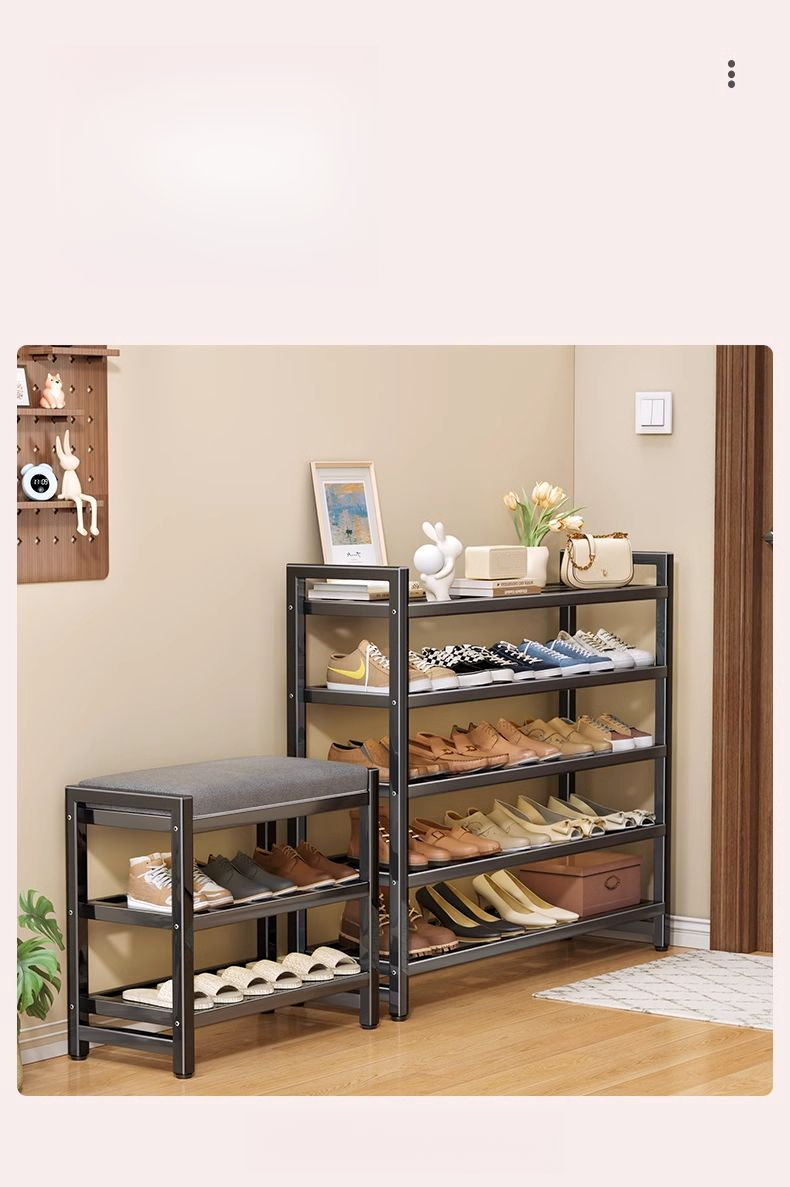 Rack Multi-layer Home Entrance 2025 New Model Simple Entryway Small Bench Indoor Shoe Cabinet For Rental Houses_voghion.com