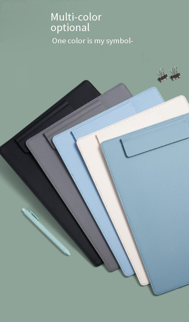 Tableau d'écriture professionnel A4 avec porte-stylo – Idéal pour les étudiants, le bureau et les réunions d'affaires – Option de logo personnalisable_voghion.com