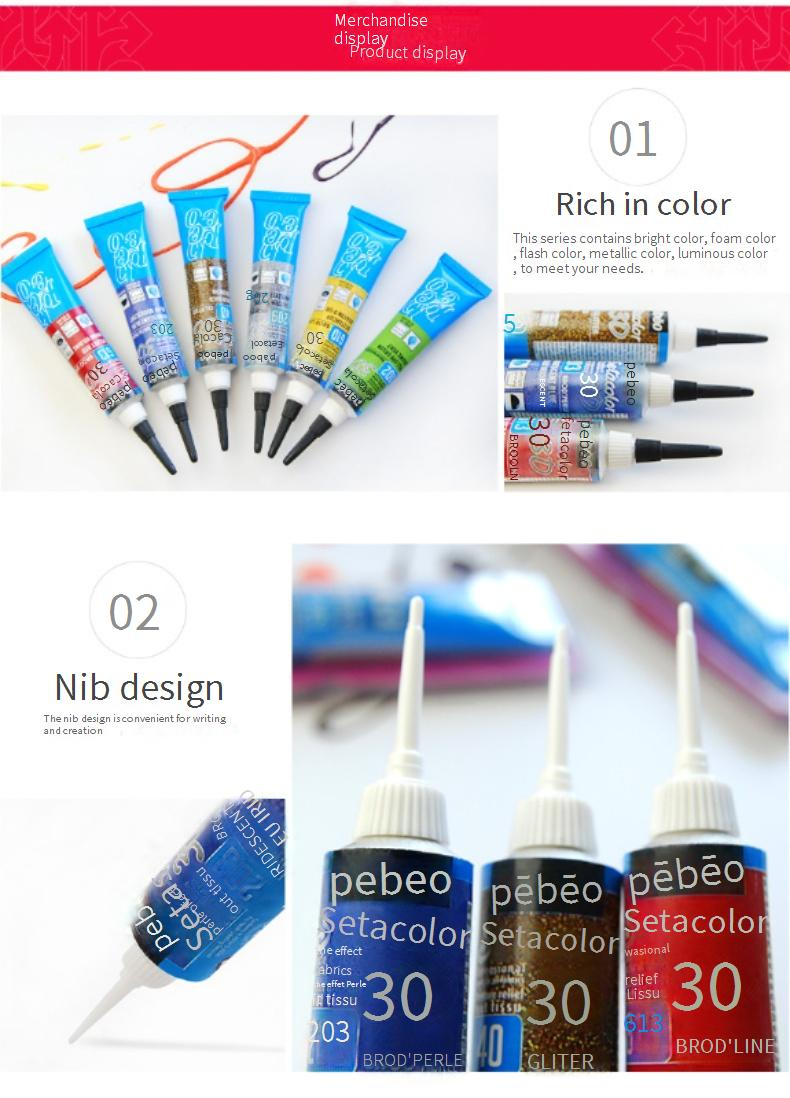 3D Textile Fiber Paint Marker Set - 40 Vibrant Colors For Diy Fabric Painting, Waterproof & Glow-in-the-Dark Options_voghion.com
