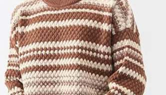 Men’s Slim-Fit Striped Sweater | Retro Style Ribbed Knit Pullover | Modale & Rabbit Wool Blend (Casual Winter Wear)_voghion.com