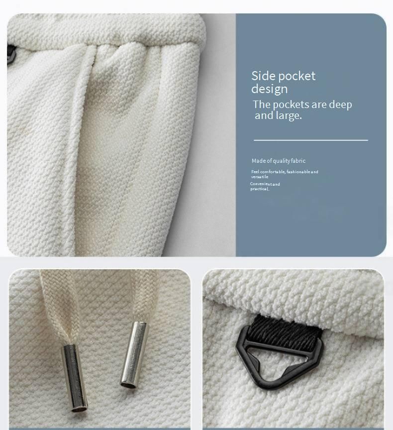 Pantaloni casual in velluto a coste da uomo - Pantaloni dritti dalla vestibilità comoda ed elasticizzati per autunno e inverno (bianco, nero, grigio scuro)_voghion.com