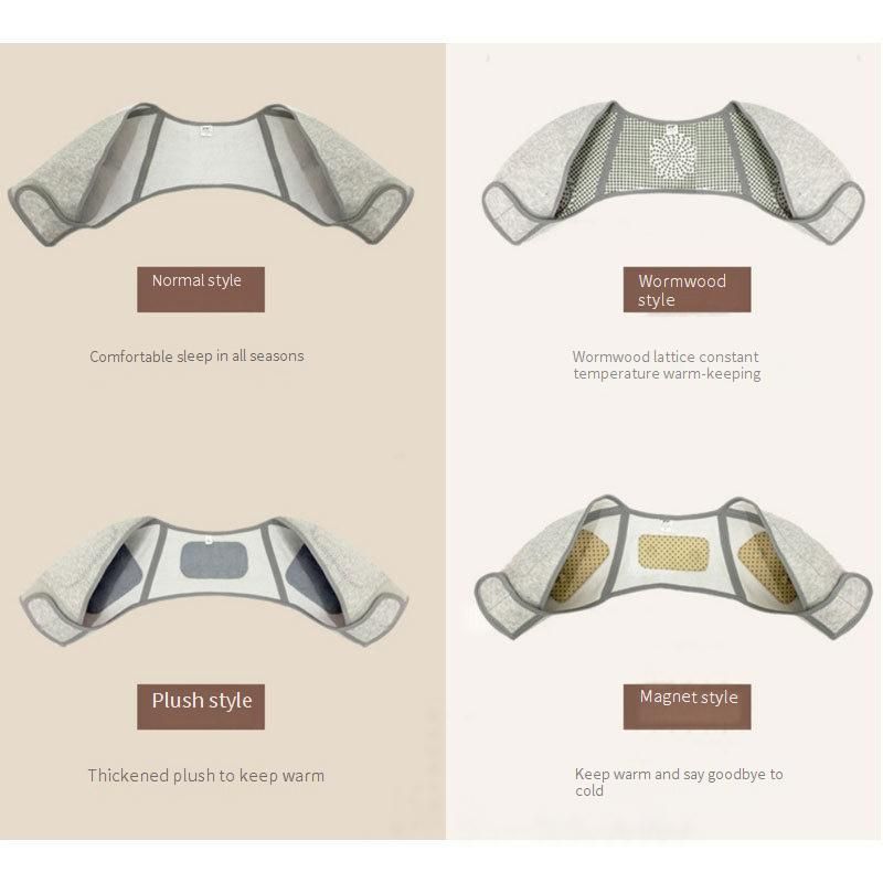 Schulterbandage mit Beifußkraut zur Linderung von Nacken- und Schulterschmerzen – Wärmespeichernd, verstellbar und atmungsaktiv für Damen und Herren – Für Winterschlaf und den täglichen Gebrauch_voghion.com