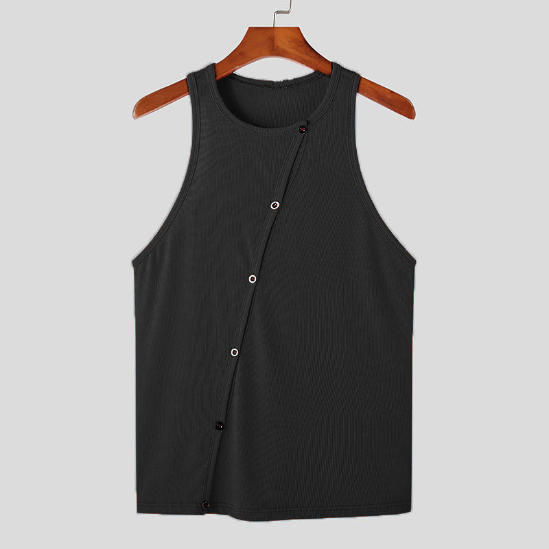 Abbigliamento maschile Corsetto elastico alla moda maschile cardigan uomo sexy gilet attillato muscoloso_voghion.com