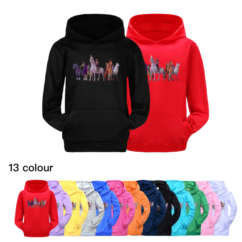 Felpa con cappuccio Academy Unicorn Bag per ragazzi e ragazze Maglione con cappuccio 3024_voghion.com
