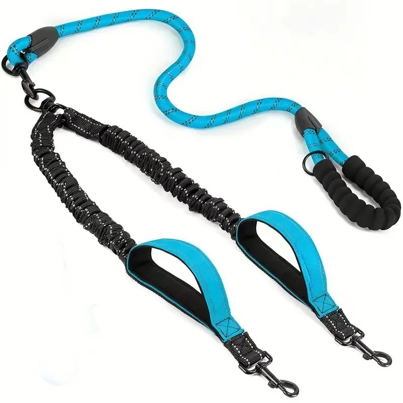 Reflective Double Nylon Dog Leash_voghion.com