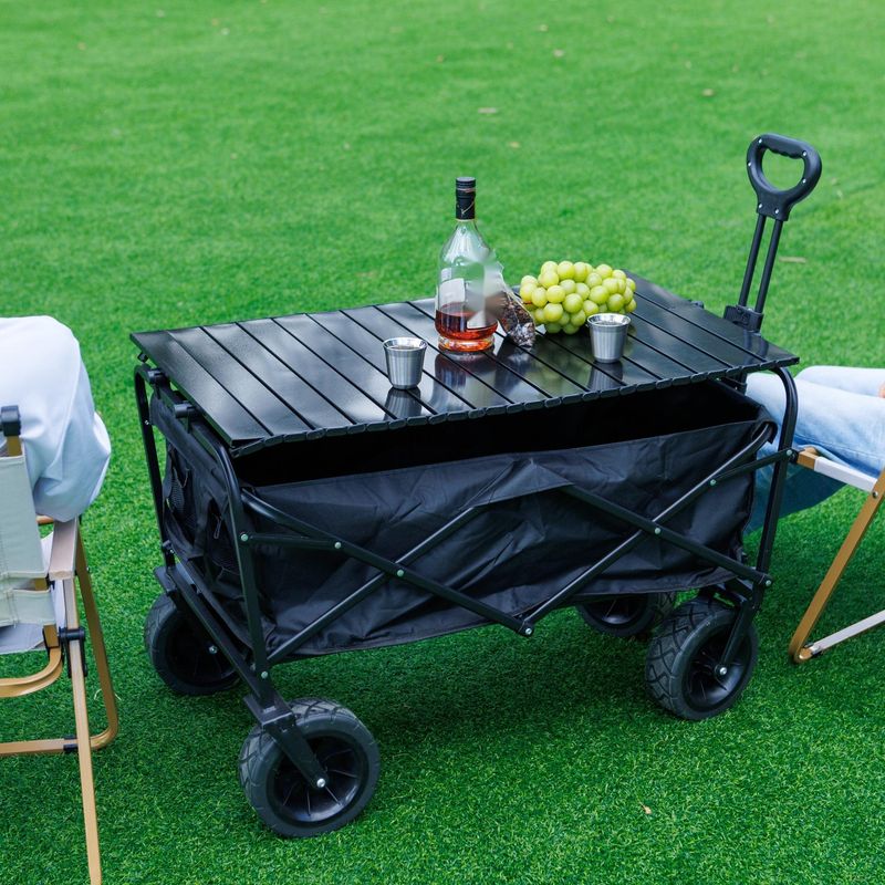 Heißer Verkauf: Faltbarer Camping-Picknickwagen zum Schieben, tragbarer Campinganhänger, multifunktional_voghion.com