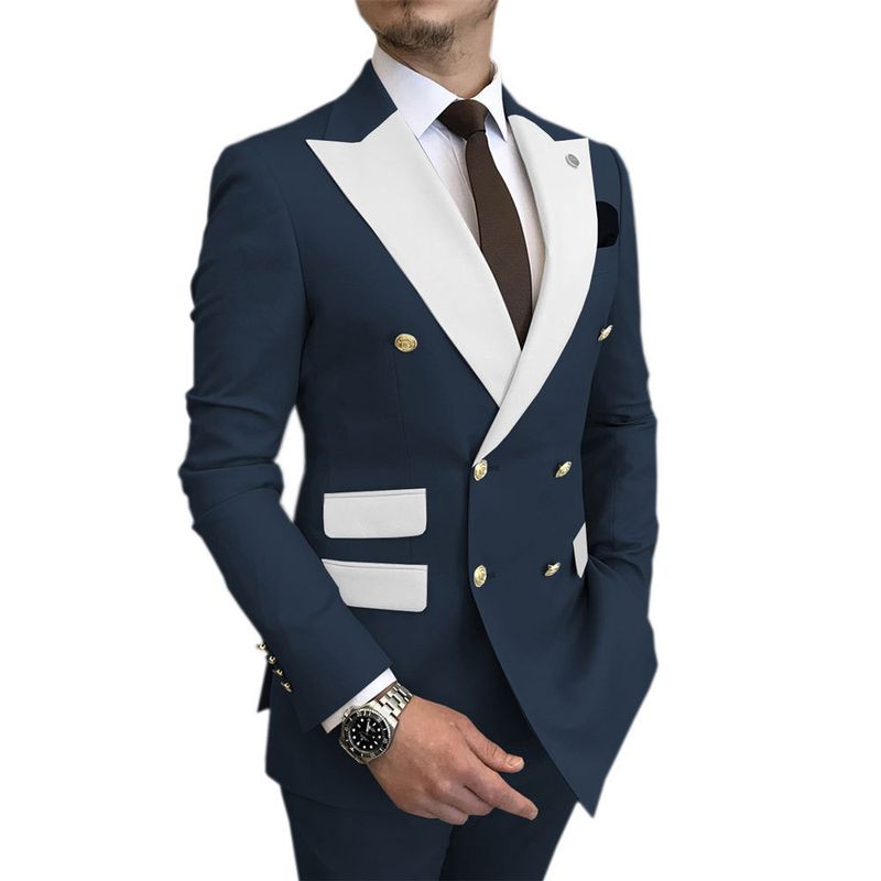 Miesten vaatteet Kaksiosainen puku Hääpuku Bestman-puku Miesten business-puku_voghion.com