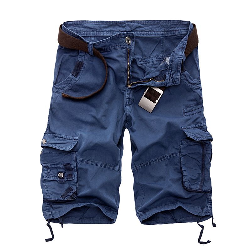 Man's clothing Cargo shorts Baggy 7-point mid-length multi-pocket casual camo sweatpants_voghion.com