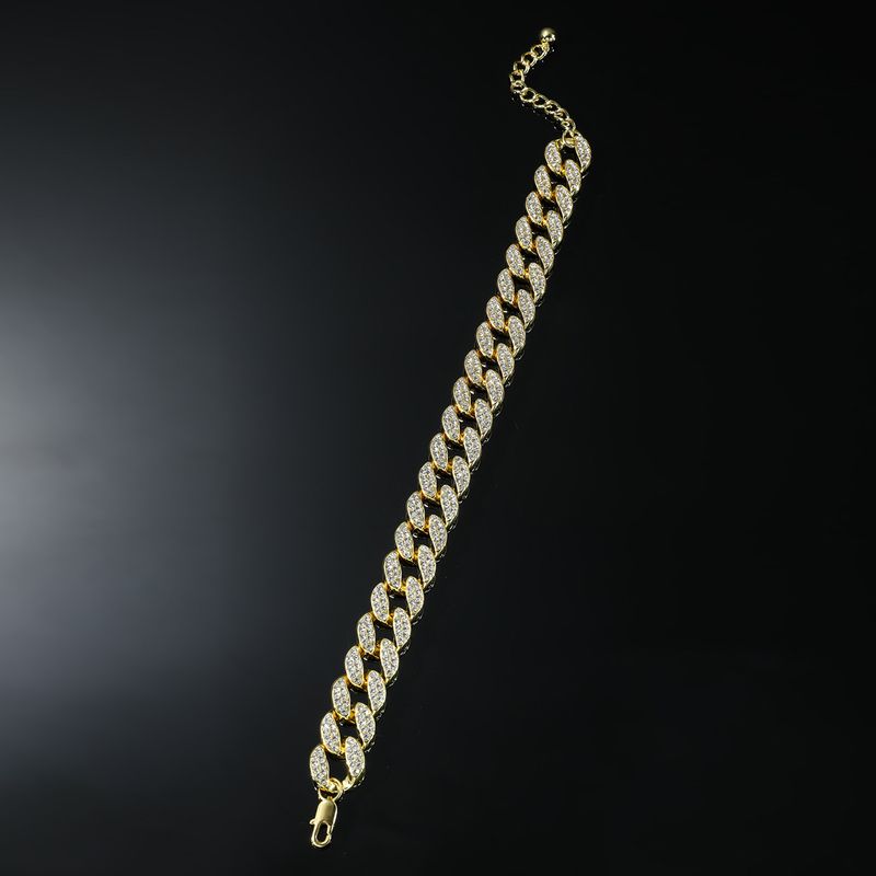 Hip Hop Volle kubanische Kette Hiphop Herrenmode Diamant Fuß Punk Schmuck_voghion.com