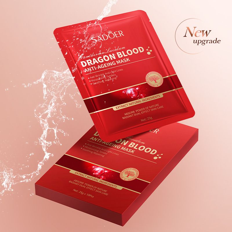 Tutto inglese SADOER Ganoderma Dragon Blood maschera viso idratante antirughe e idratante_voghion.com