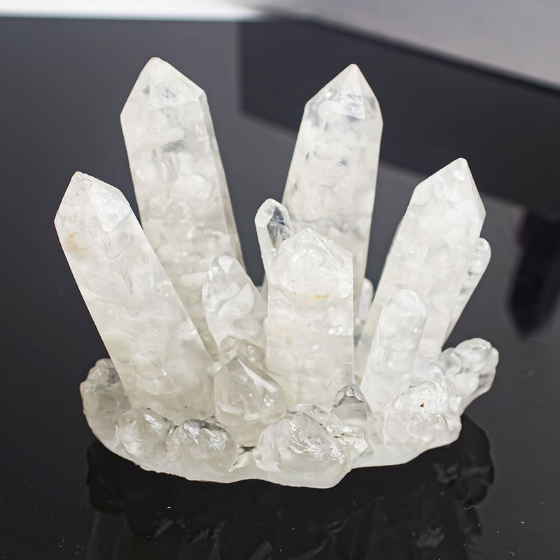 Natural Resin Gravel Crystal Cluster Home Desktop Ornament Craft_voghion.com