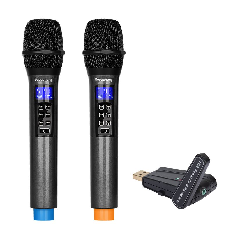 Biner W4 USB profesionalni UHF prenosni brezžični ročni konferenčni mikrofon za odrske nastope_voghion.com