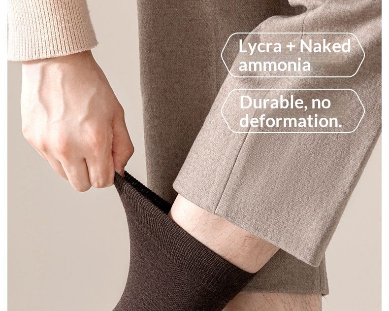 Meias Wangjia Masculinas, Puras, Resistentes a Odores e Absorventes de Suor, Coleção Outono 2025, 100% Algodão, Cano Médio, Direto da Máquina, Zhuji Socks - Atacado_voghion.com