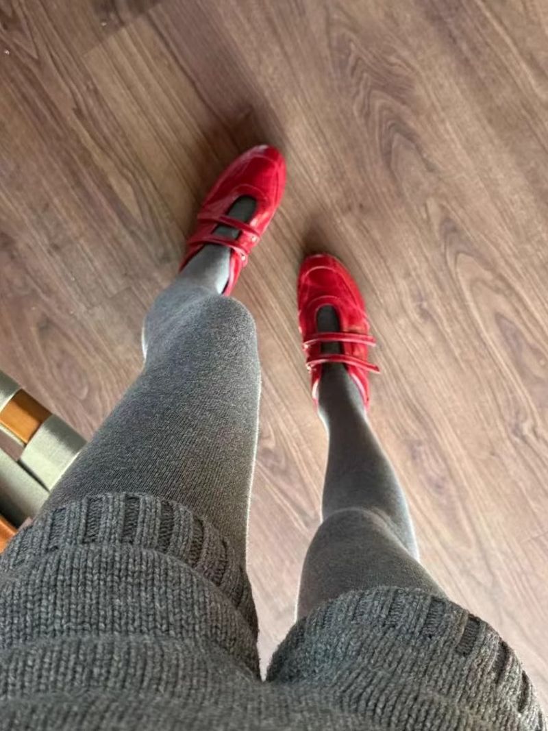Weiche Lederversion ~ Neue flache Retro-Schuhe für Frauen mit Klettverschluss, Freizeitschuhe, runde Zehenpartie, Ballettschuhe_voghion.com