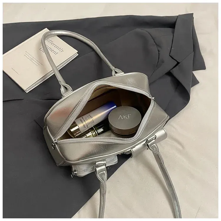 Borsa a tracolla retrò in pelle PU Y2k con tasca sotto le ascelle, borsa a mano Er Y Chic Casual Satchel Hobo 250526_voghion.com