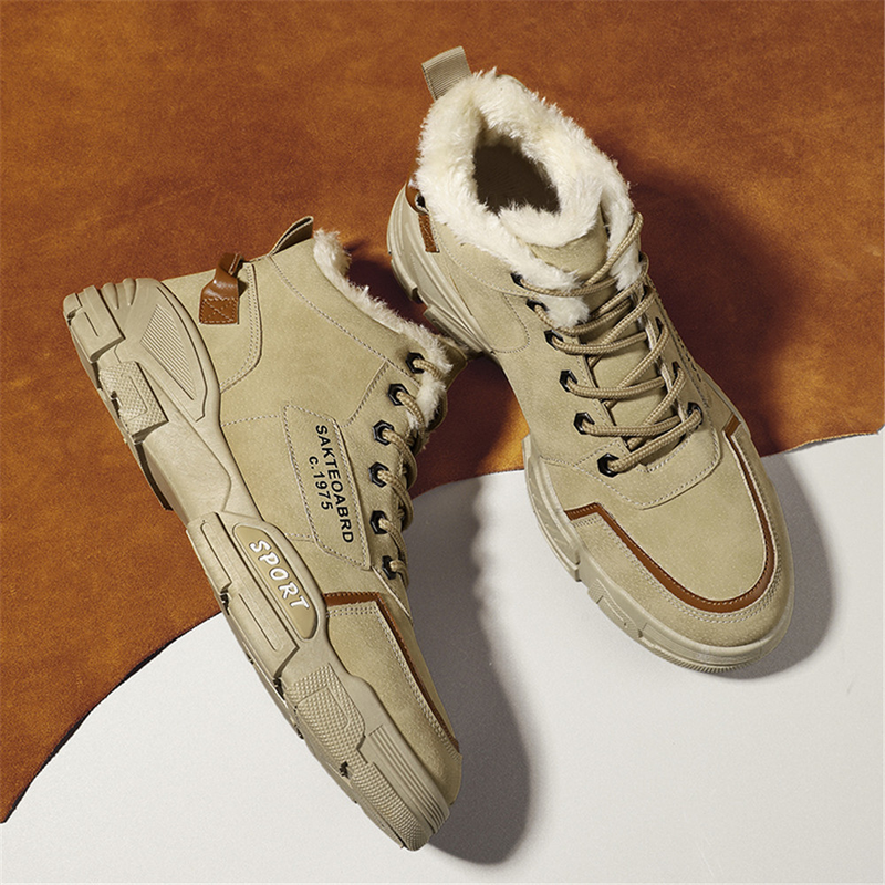 New Haute Bottes Martin Hiver Plus Coton Chaud Antidérapant Hommes Workwear Bottes Yinglun Wind Chaussures En Coton_voghion.com