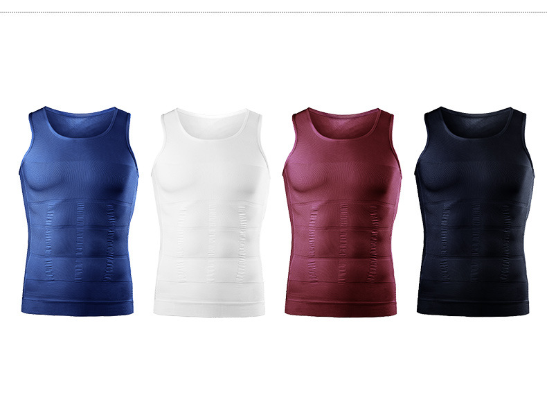 Männer Figurformende Unterwäsche Körperformung Bierbauch Abnehmen Enge Unterwäsche Dünne Nahtlose Bauch Weste_voghion.com